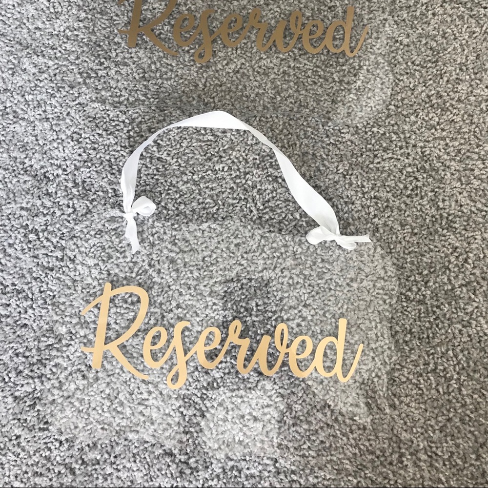 Reserved Acrylic Sign - Picture 2 of 2